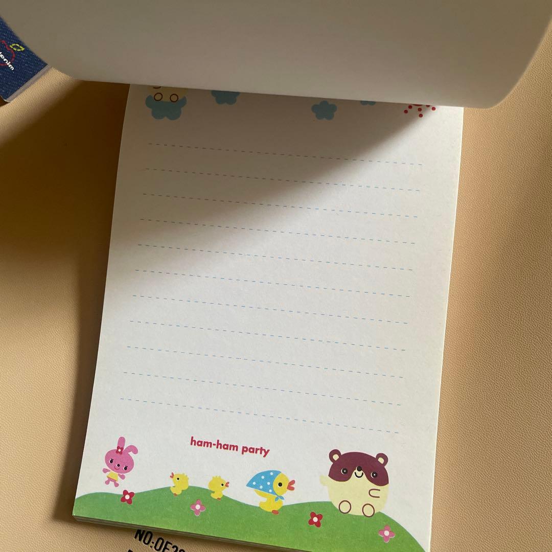 平成レトロ　ハムスター　メモ帳　ケース入りレターセット