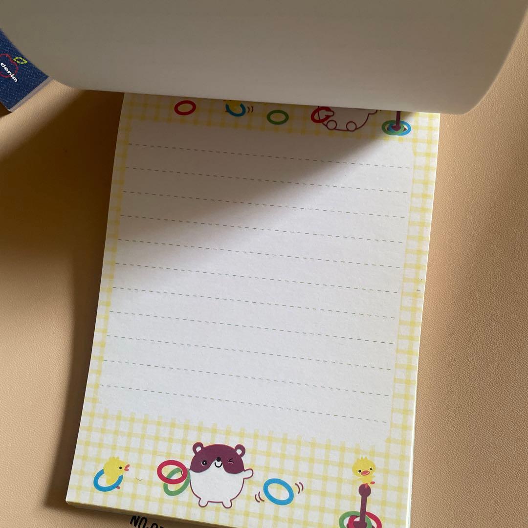 平成レトロ　ハムスター　メモ帳　ケース入りレターセット