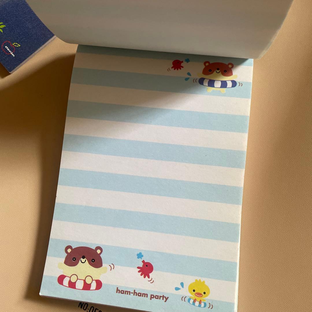 平成レトロ　ハムスター　メモ帳　ケース入りレターセット