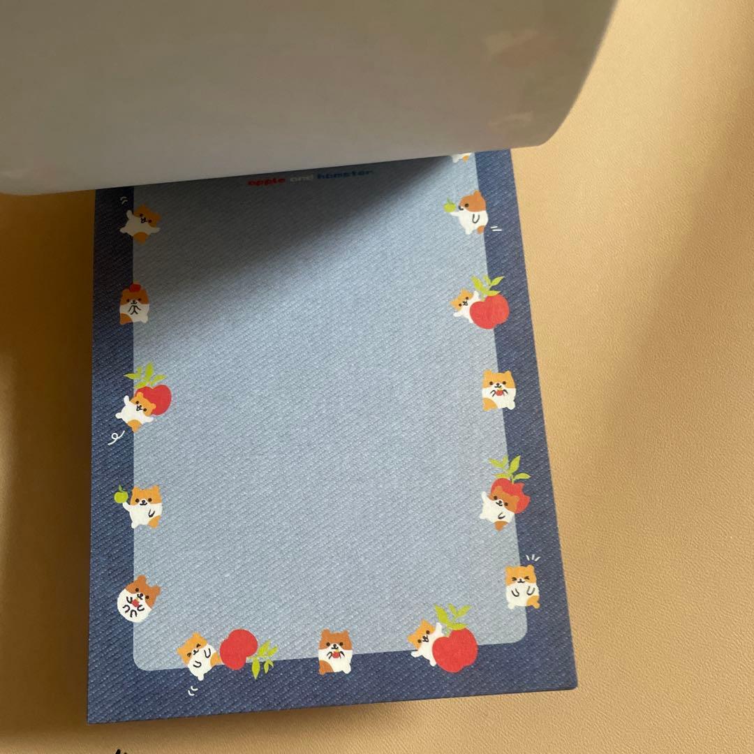 平成レトロ　ハムスター　メモ帳　ケース入りレターセット