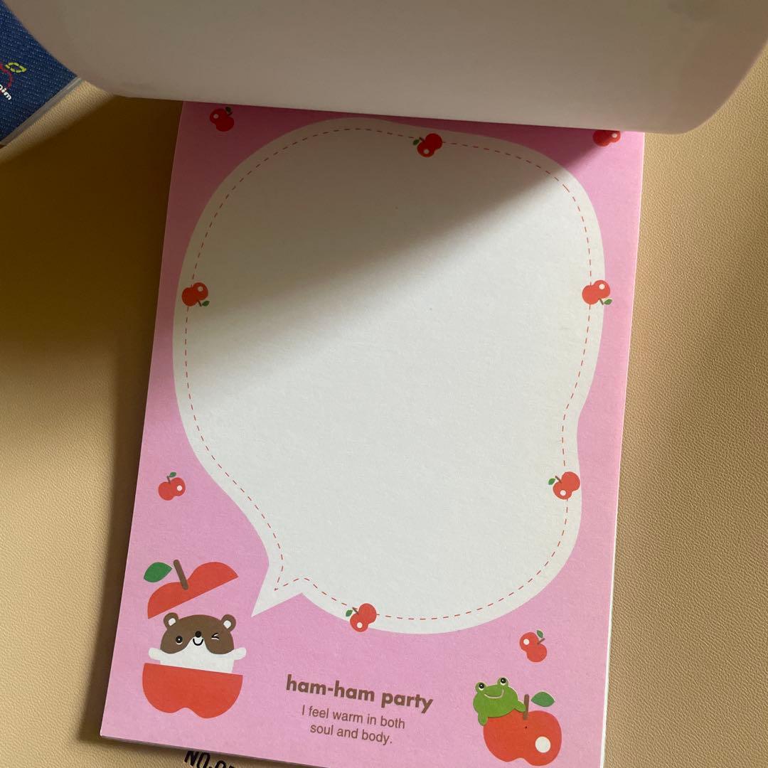 平成レトロ　ハムスター　メモ帳　ケース入りレターセット