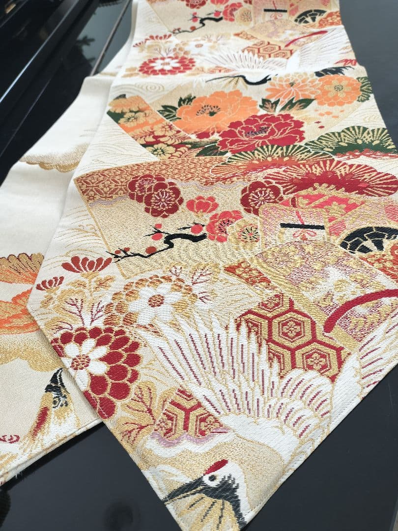 A872豪華刺繍‼️花嫁衣装帯‼️テーブルランナー1ｍ86cm