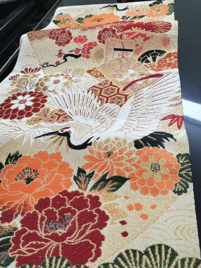 A872豪華刺繍‼️花嫁衣装帯‼️テーブルランナー1ｍ86cm