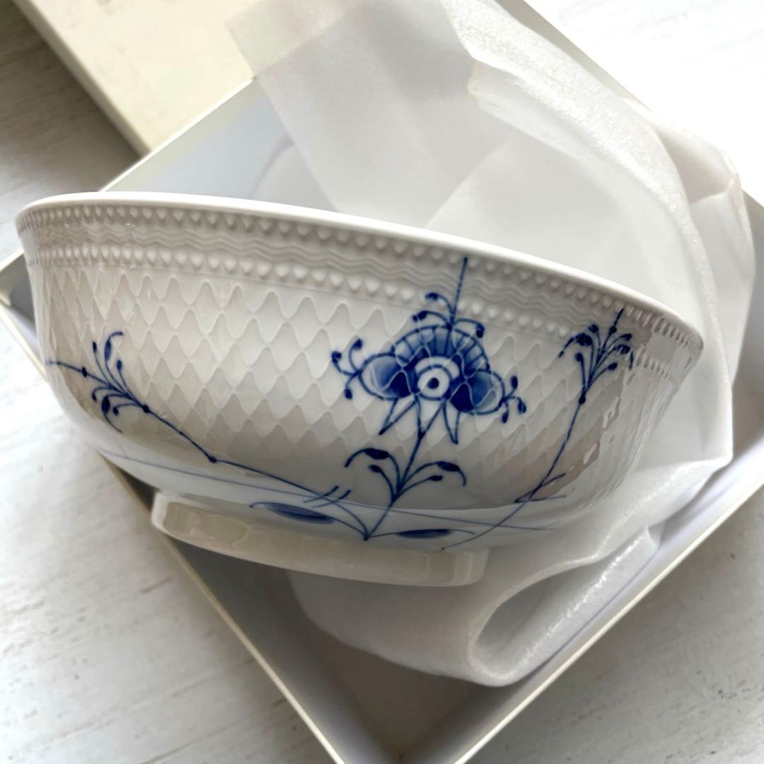 新品 ブランド箱入り ロイヤルコペンハーゲン ブルーパルメッテボウルL 22cm