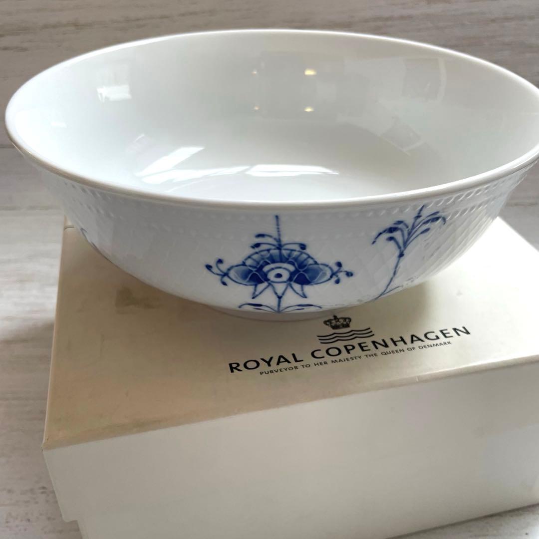 新品 ブランド箱入り ロイヤルコペンハーゲン ブルーパルメッテボウルL 22cm