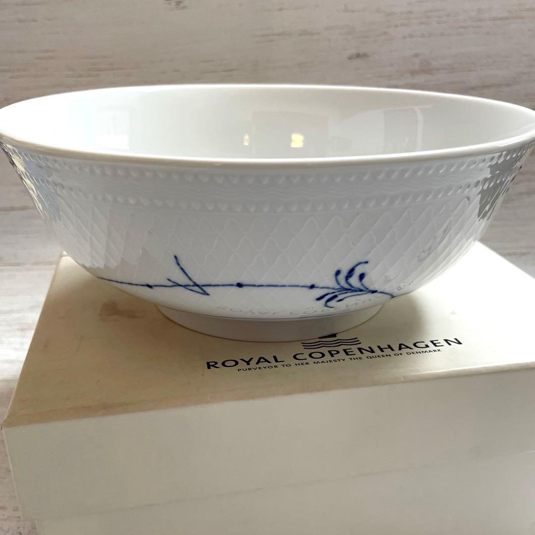 新品 ブランド箱入り ロイヤルコペンハーゲン ブルーパルメッテボウルL 22cm