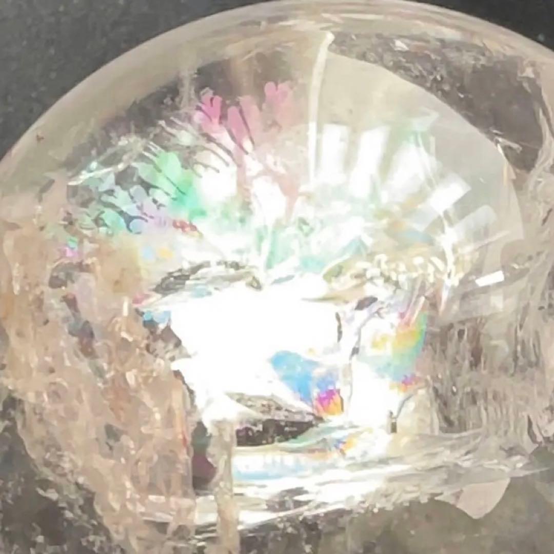 温感水晶 77.0mm 激レアスフィア クリスタル 台座付き 天然石 浄化