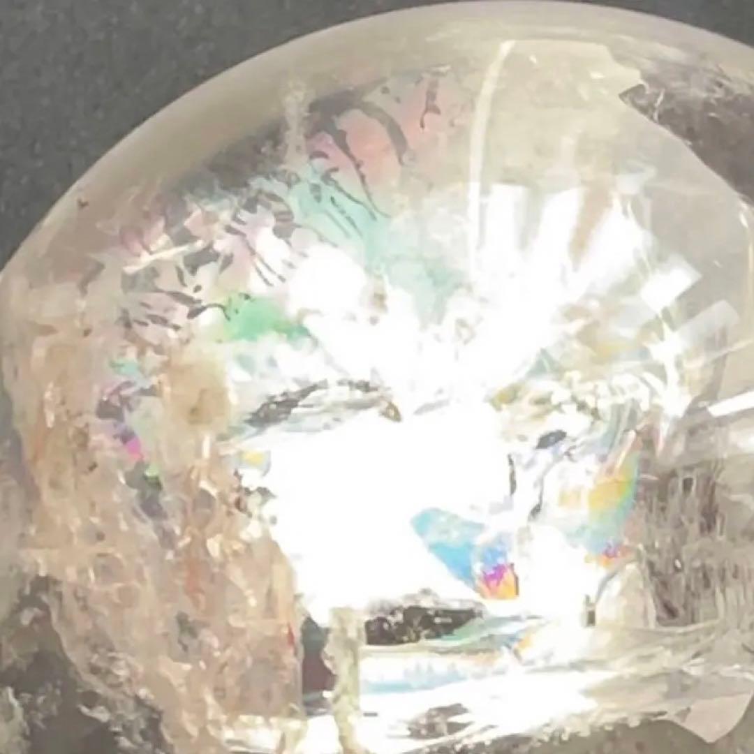 温感水晶 77.0mm 激レアスフィア クリスタル 台座付き 天然石 浄化