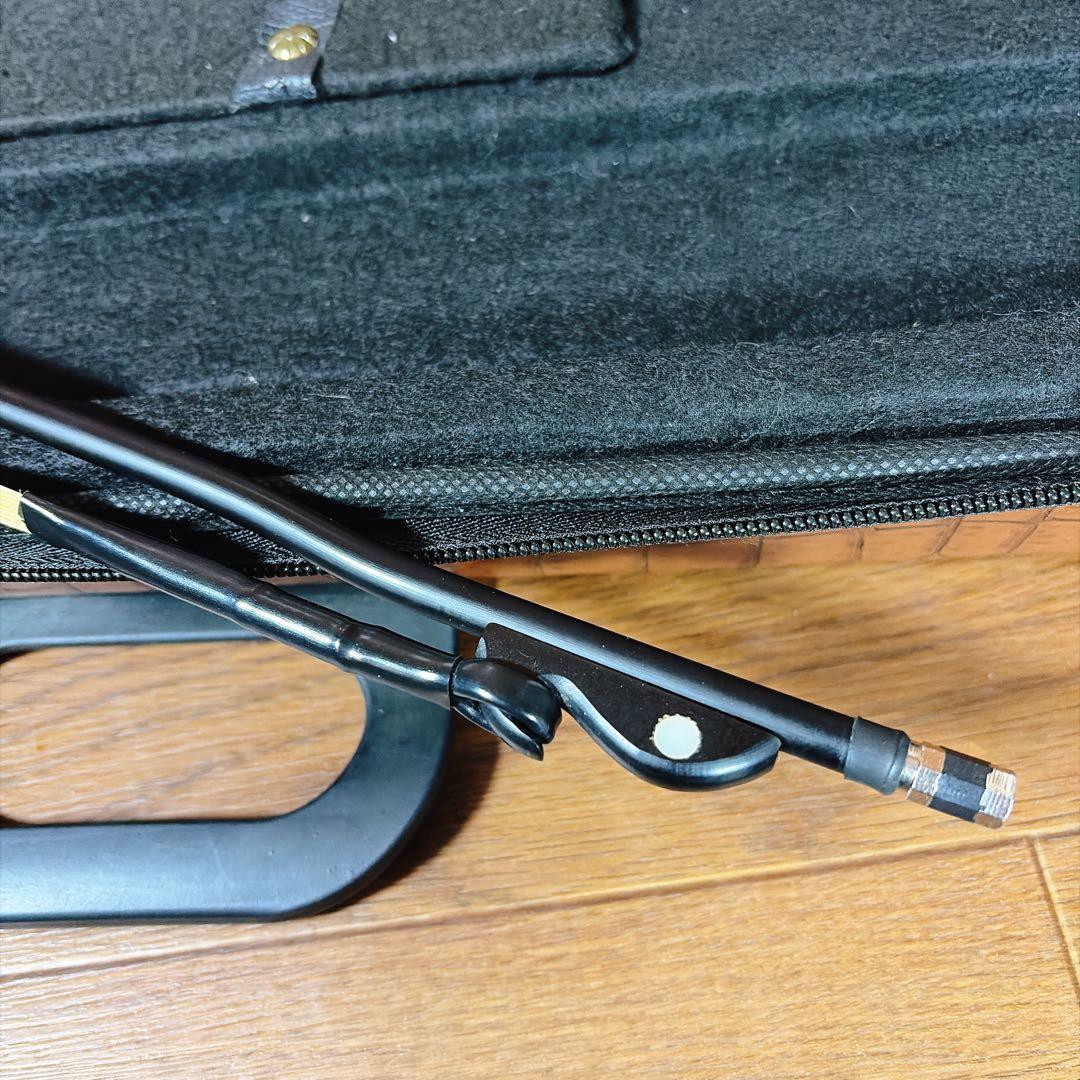 超高級 二胡 本革 蛇革 中国 民族楽器 黒壇 ハードケース付 ☆5 最上級