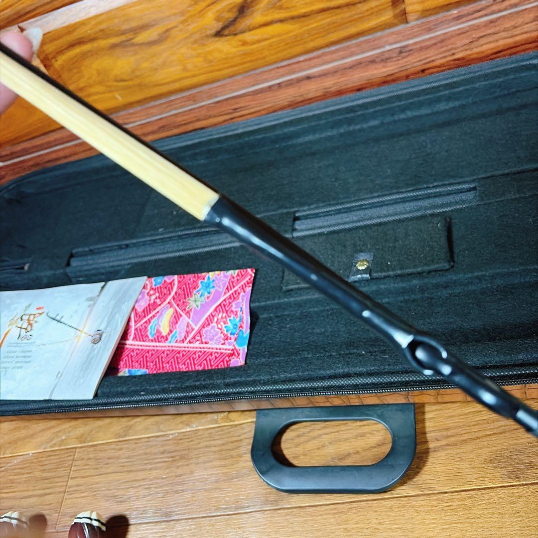 超高級 二胡 本革 蛇革 中国 民族楽器 黒壇 ハードケース付 ☆5 最上級