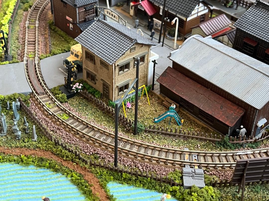 昭和の鉄道模型をつくる　ジオラマ完成品　高品質アクリルケース台　パワーパック付き