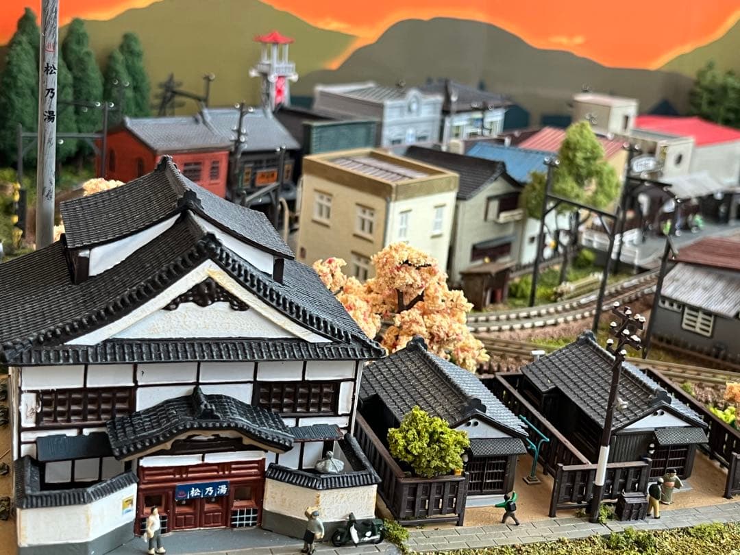 昭和の鉄道模型をつくる　ジオラマ完成品　高品質アクリルケース台　パワーパック付き