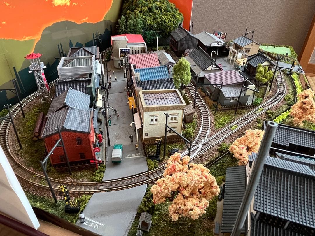 昭和の鉄道模型をつくる　ジオラマ完成品　高品質アクリルケース台　パワーパック付き