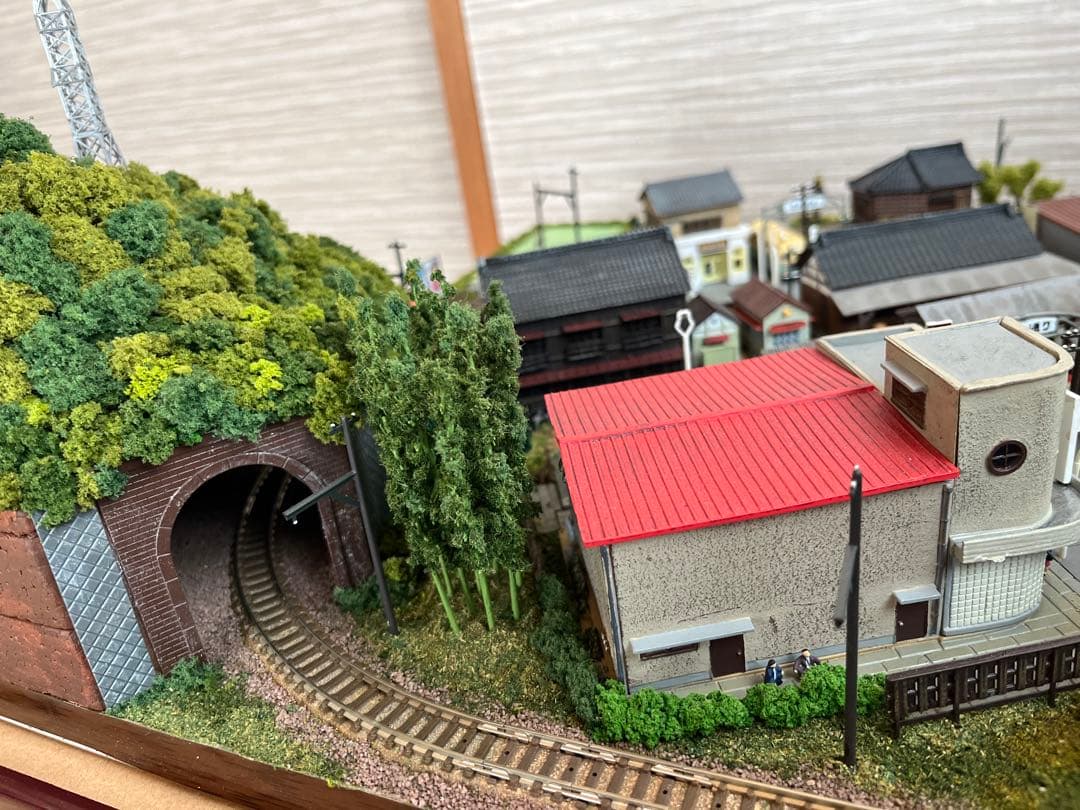 昭和の鉄道模型をつくる　ジオラマ完成品　高品質アクリルケース台　パワーパック付き