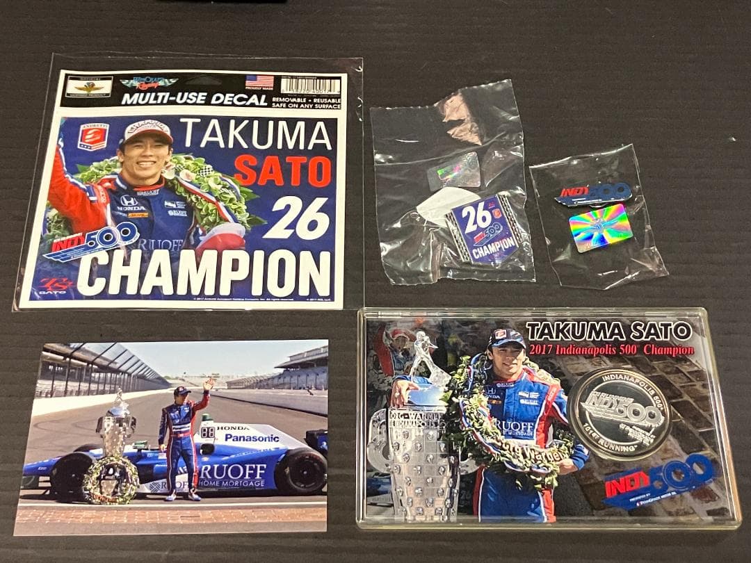 佐藤琢磨 インディ500関連グッズ16点 2020年優勝記念ミルクボトル　