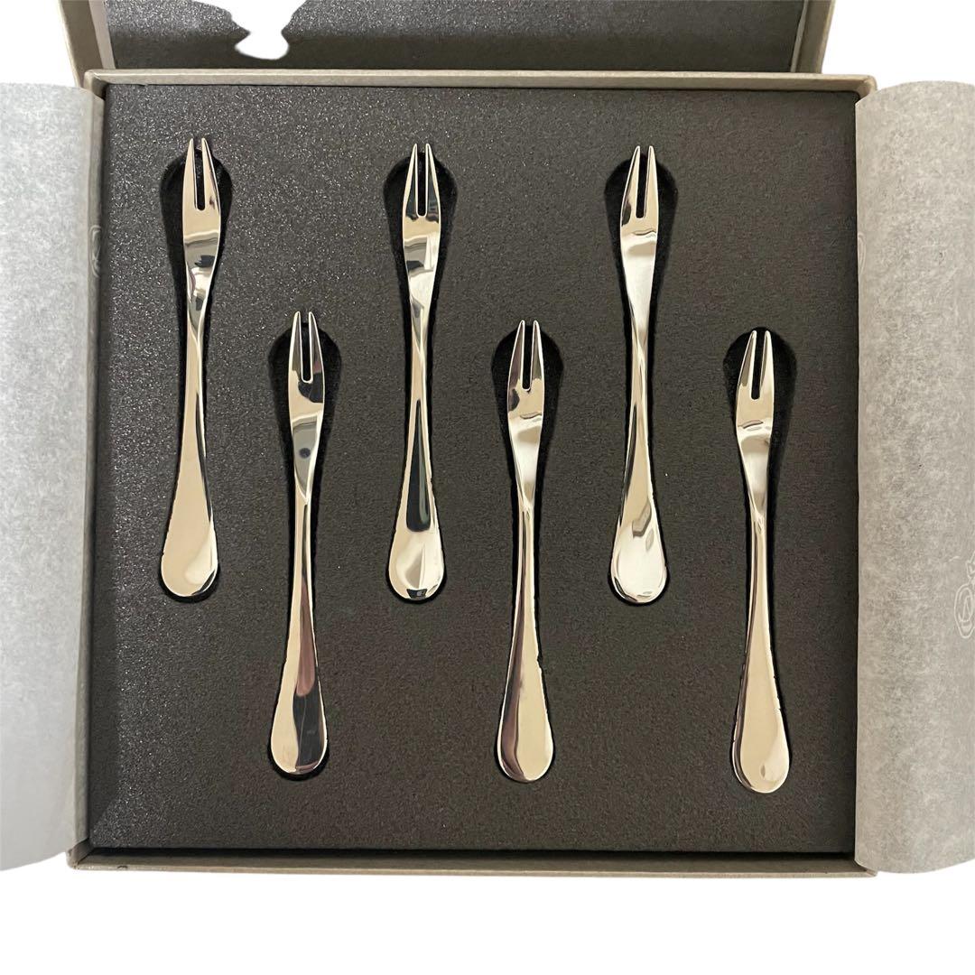 ステンレスカクテルフォーク 6本セット フルーツフォーク フランス製.