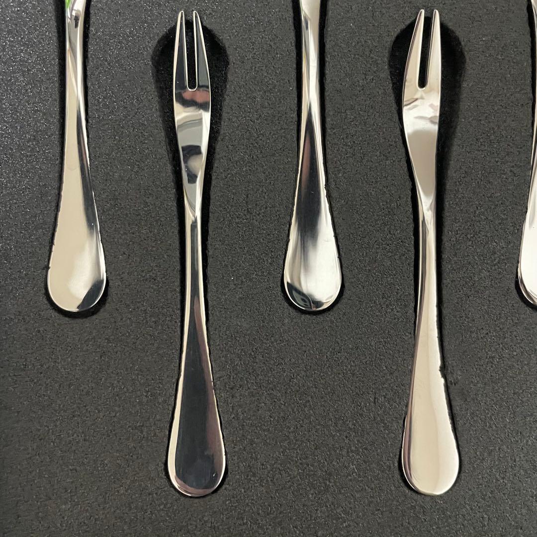 ステンレスカクテルフォーク 6本セット フルーツフォーク フランス製.