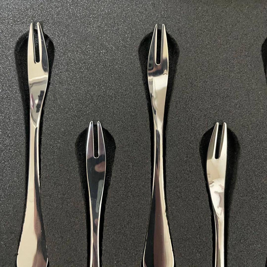 ステンレスカクテルフォーク 6本セット フルーツフォーク フランス製.