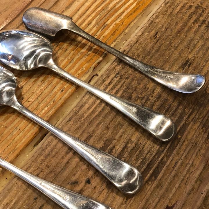 マッピン&ウェッブ　スプーン5本　プラス1本オマケ　イギリス　銀P  古道具