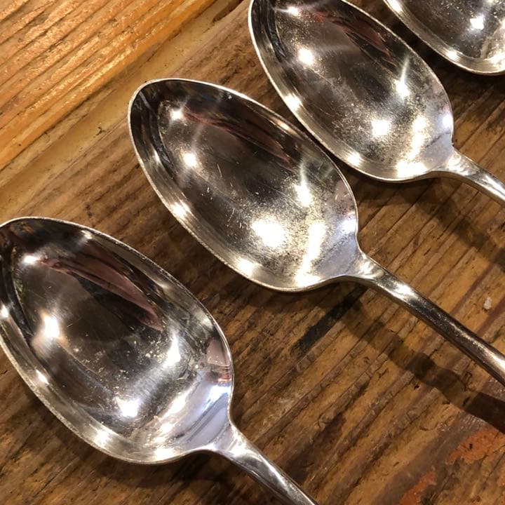 マッピン&ウェッブ　スプーン5本　プラス1本オマケ　イギリス　銀P  古道具