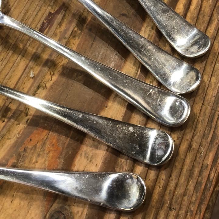マッピン&ウェッブ　スプーン5本　プラス1本オマケ　イギリス　銀P  古道具