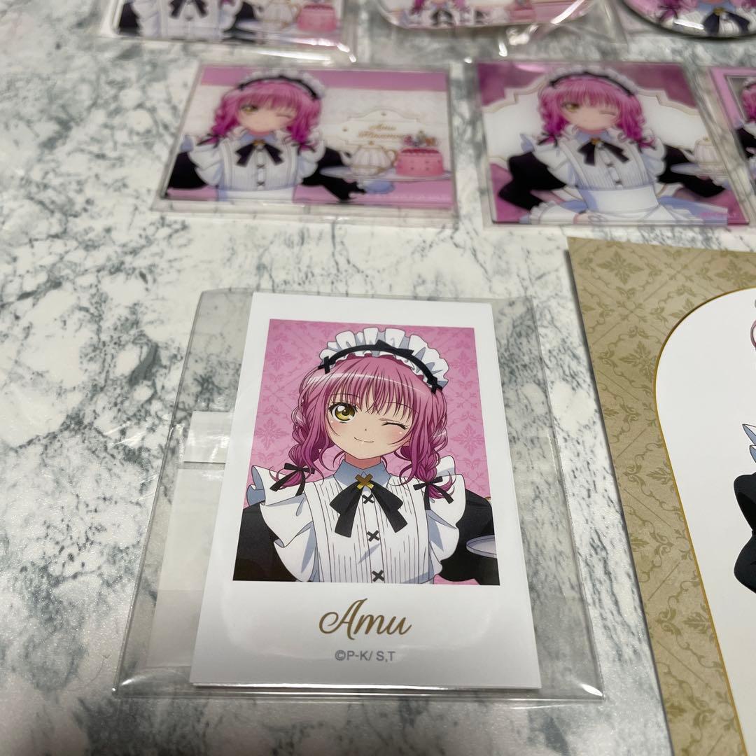 しゅごキャラ　メイド＆執事　缶バッジ　アクリルカード　特典　マルイ　日奈森あむ