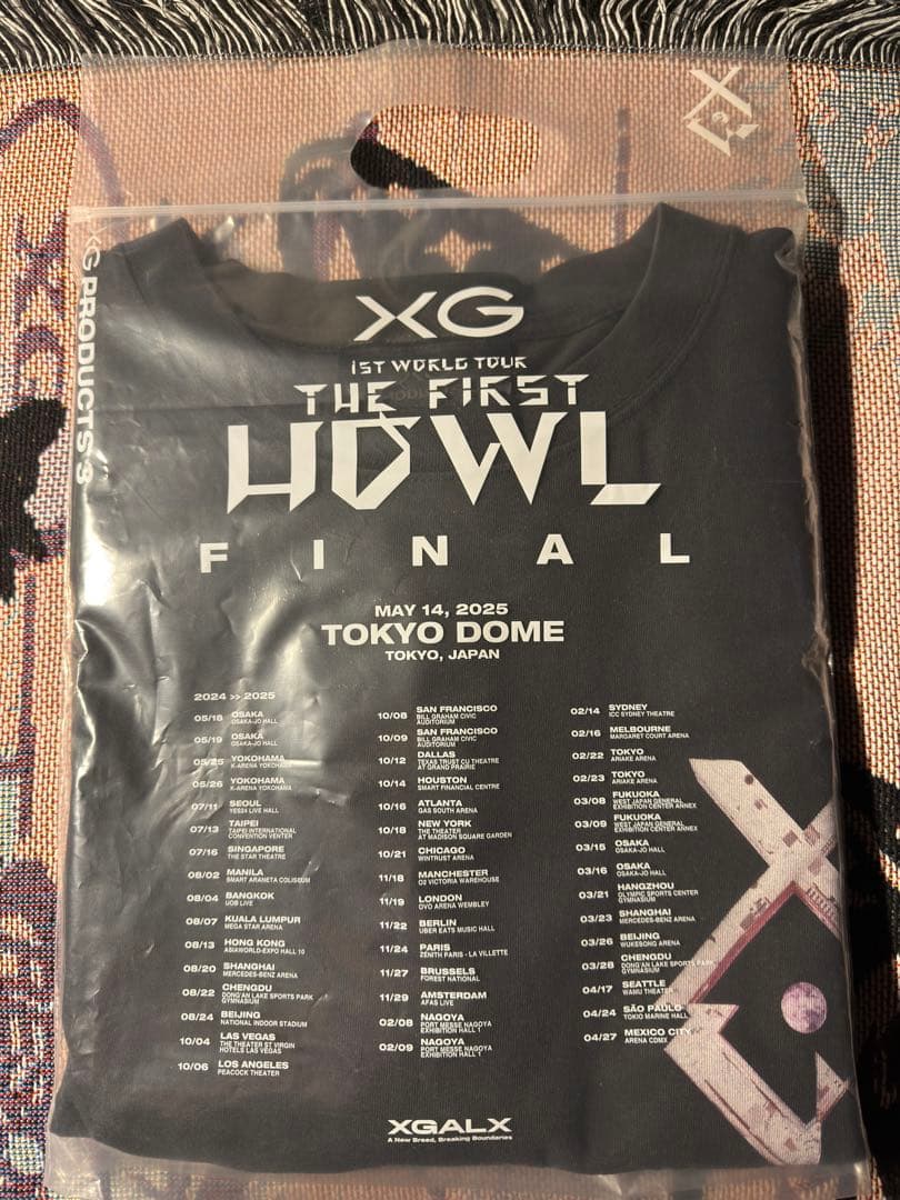 XG \"The first HOWL\" FINAL Tシャツ XL 生産完了完売