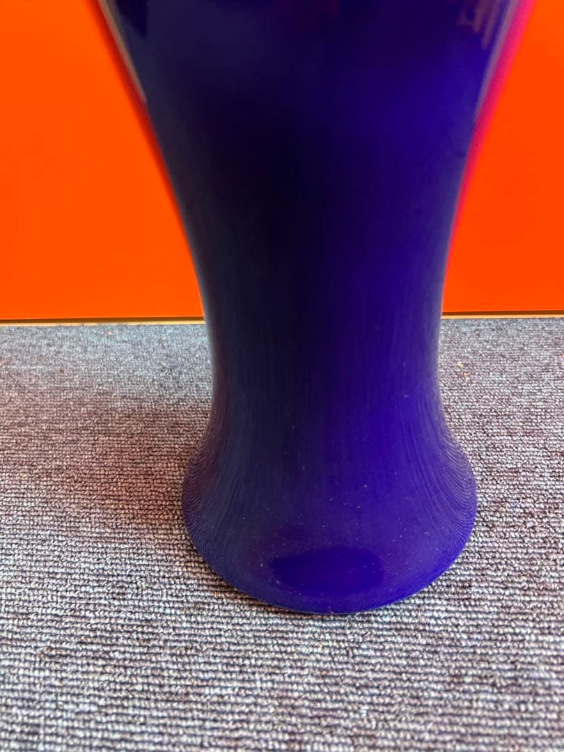 929 深川製磁　ルリ三彩　花瓶　未使用