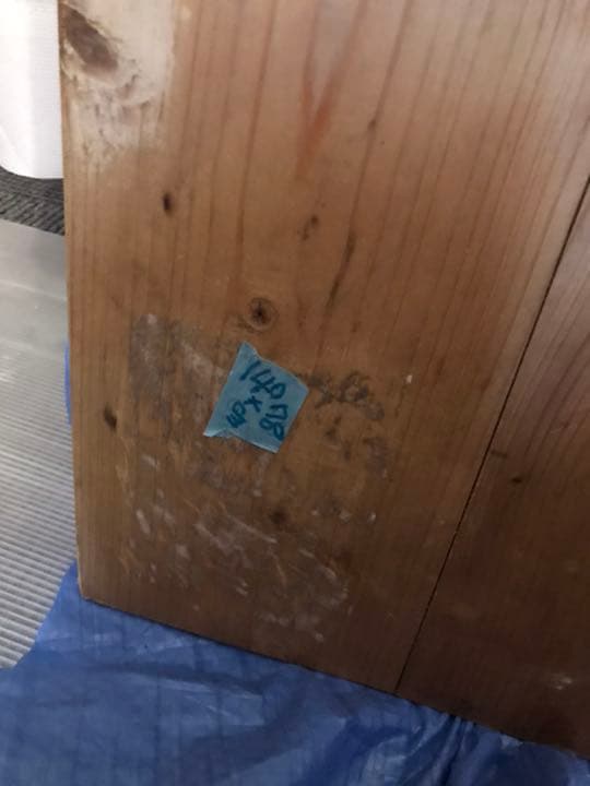 木製無垢　作業天板　反り歪み　古材現状渡し　DIY