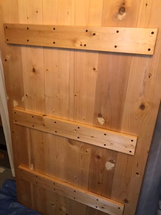 木製無垢　作業天板　反り歪み　古材現状渡し　DIY