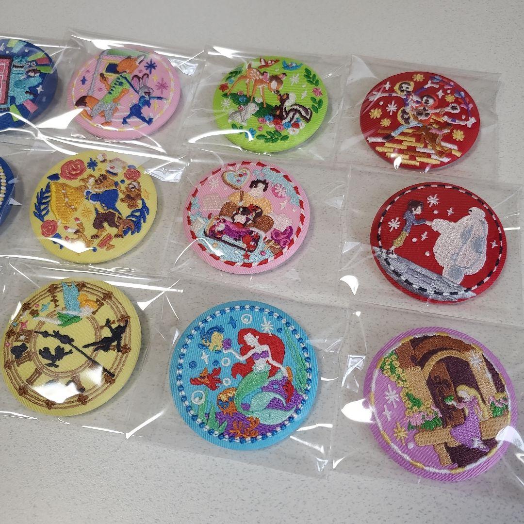ディズニー刺繍缶バッジ2 全15種 コンプリートセット