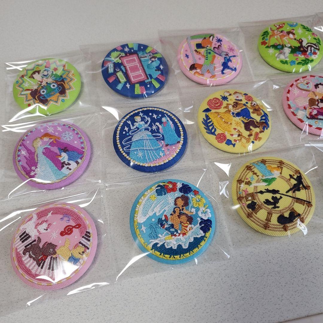 ディズニー刺繍缶バッジ2 全15種 コンプリートセット