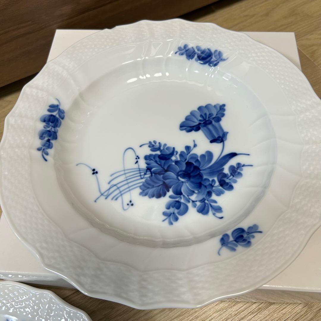 お値下げ中   25㌢ ブルーフラワーカーブ ペア