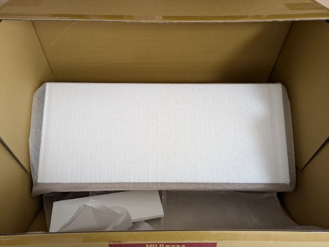 【新品未使用】MUJI スチールユニットシェルフ 引出し2段 オーク材（1段）