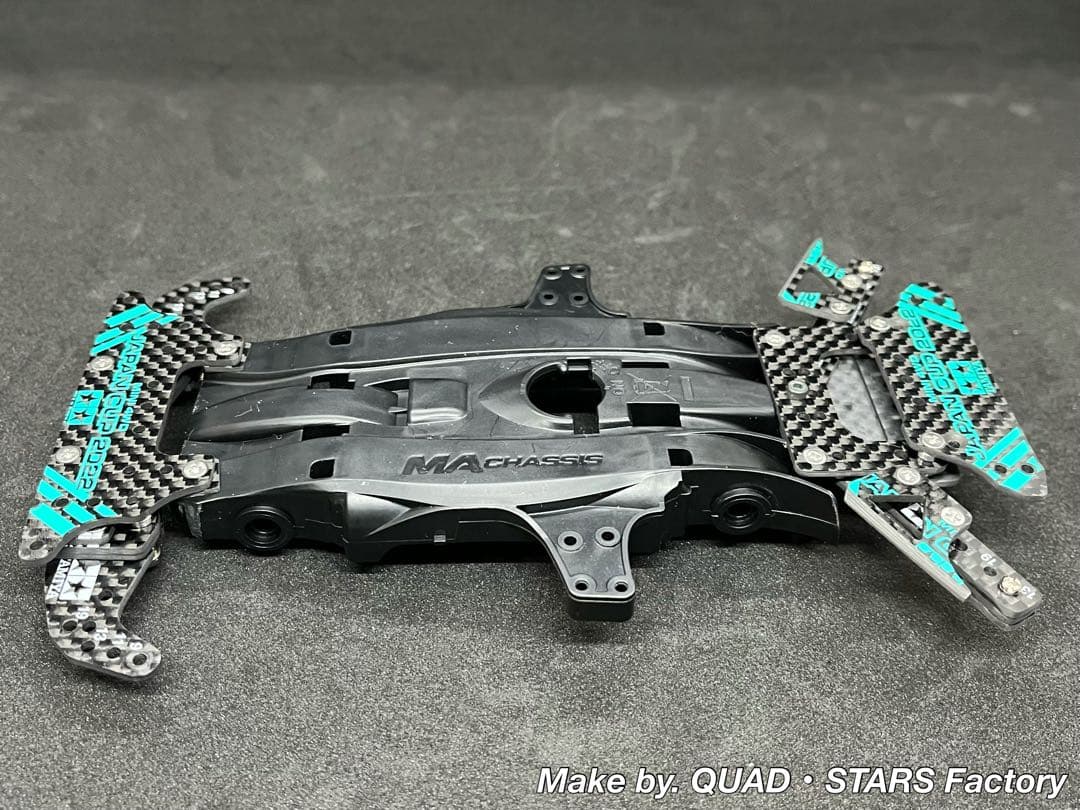 【ミニ四駆・MA用】2軸ATピボットバンパー＋1軸リヤアンカー　フルカーボン