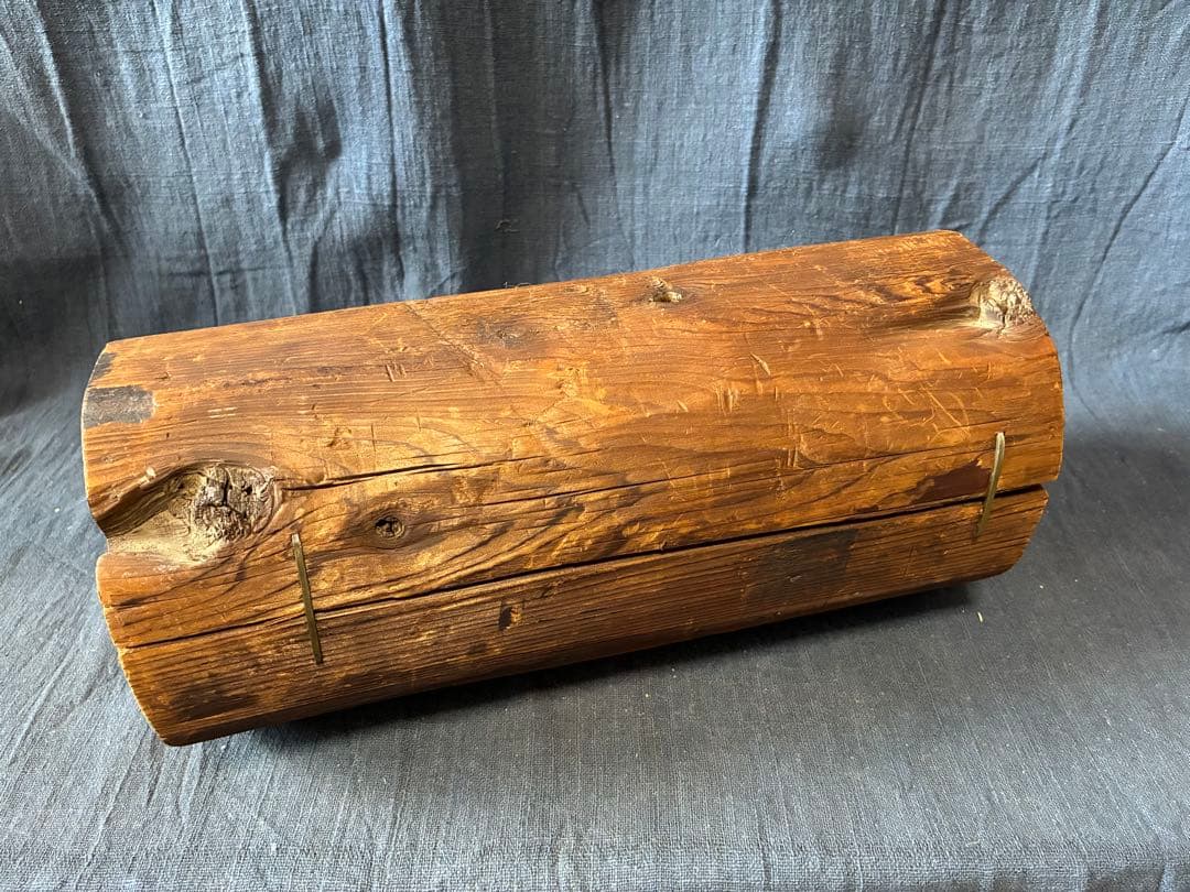 極楽院の焼印のある古材　一輪挿し　廃材