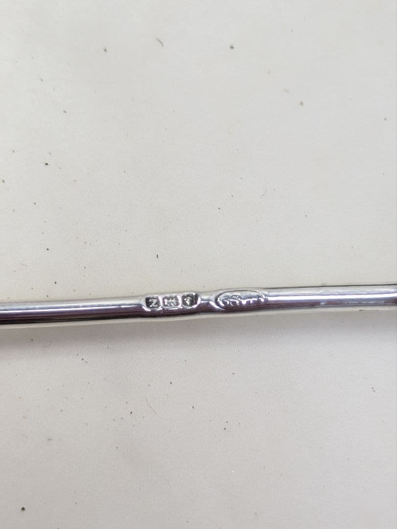 英国 アンティーク 1949年 スターリングシルバー スプーン 6本 エナメル