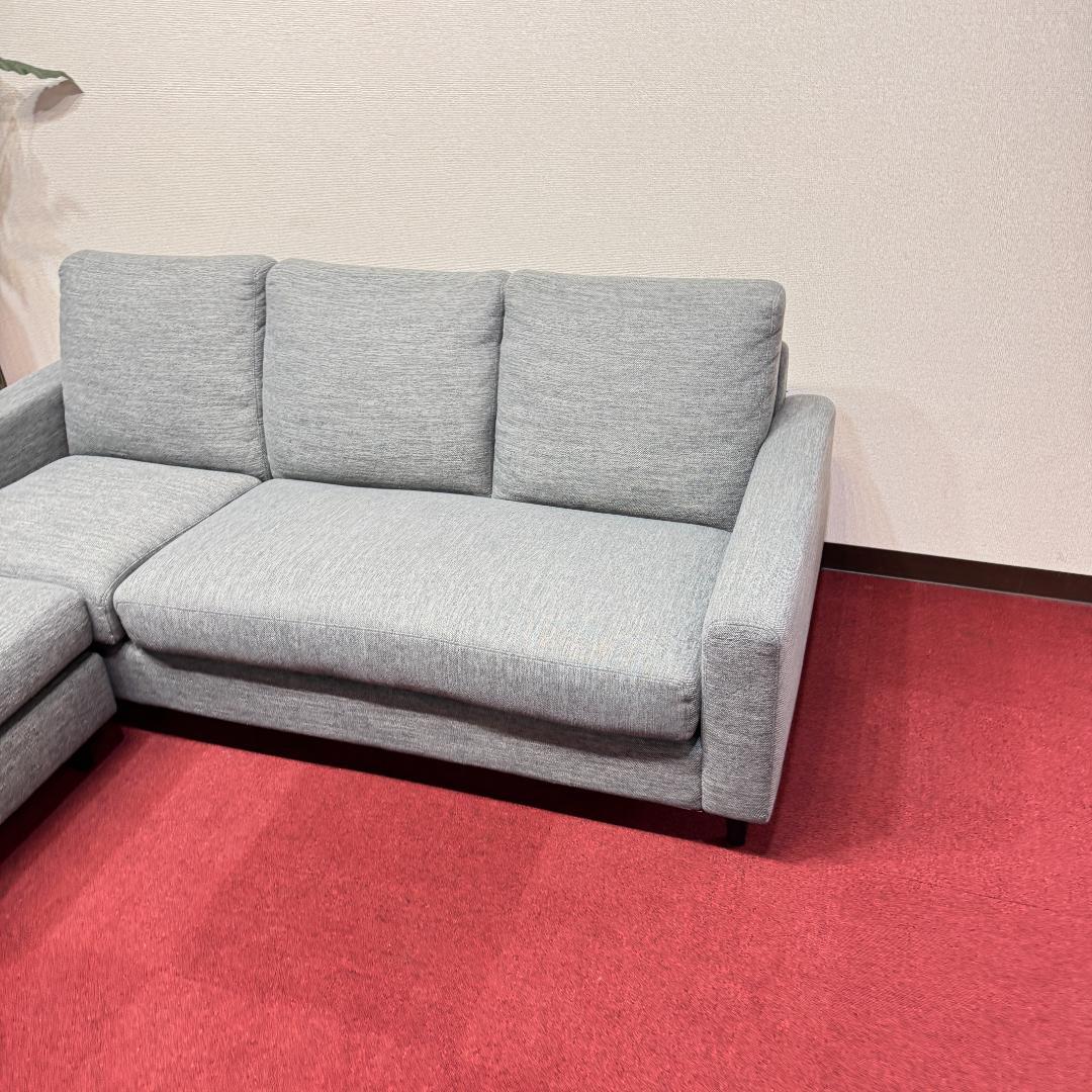 東京23区送料無料　ニトリ 3人掛けソファ カウチソファ オットマン付き