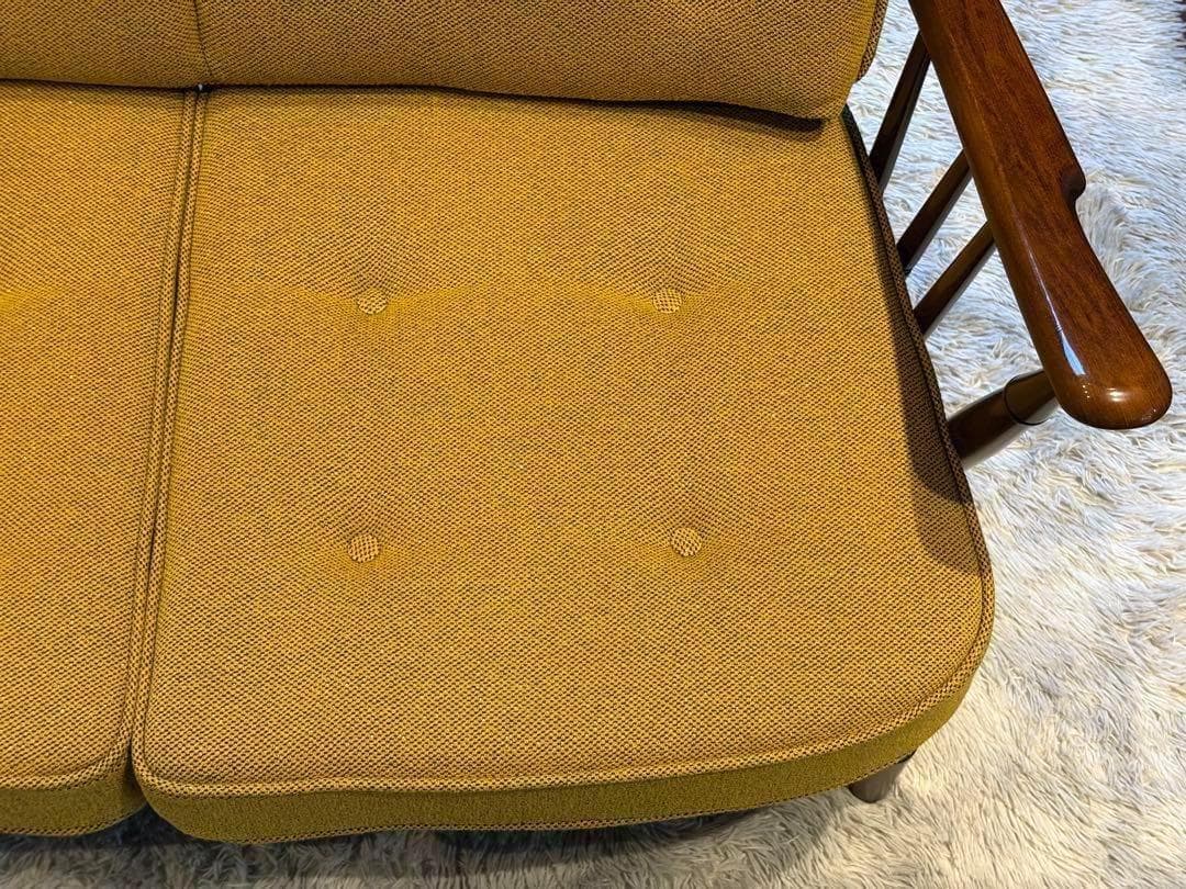 希少　尾州生地　リメイク　カリモク　3人用ソファ　クラシック　コロニアル　SRZ