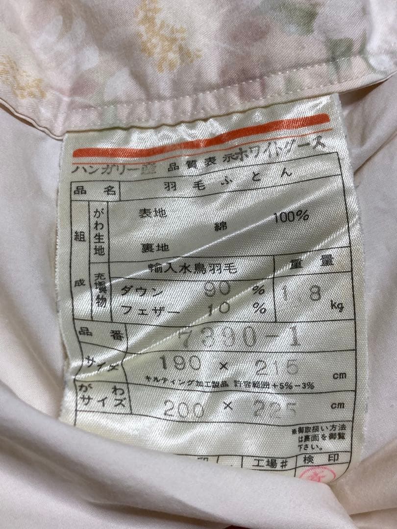 【ハンガリー産ホワイトグースダウン】羽毛&肌掛け ダブルサイズ 2枚セット