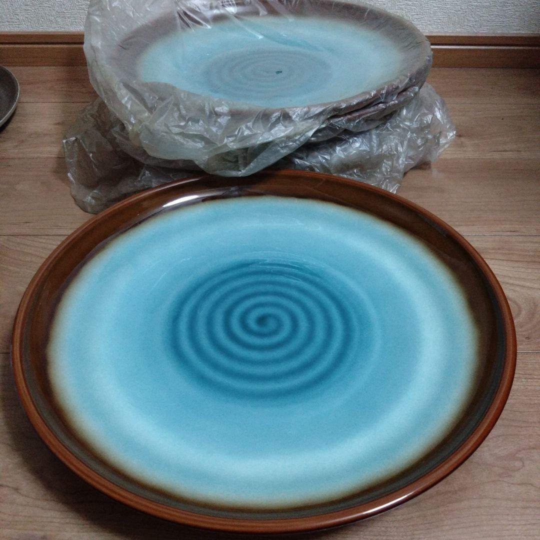 錦盛皿 清流塗 尺2寸　3ケ