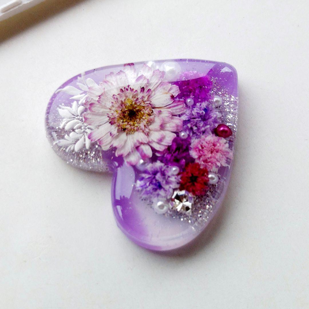 【1359】レジン　マトリカリア　ヘアゴム　ポニーフック　ブロ―チ　ハンドメイド