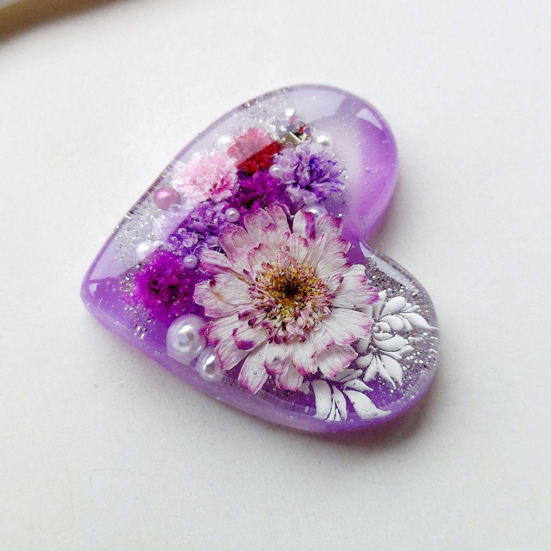 【1359】レジン　マトリカリア　ヘアゴム　ポニーフック　ブロ―チ　ハンドメイド