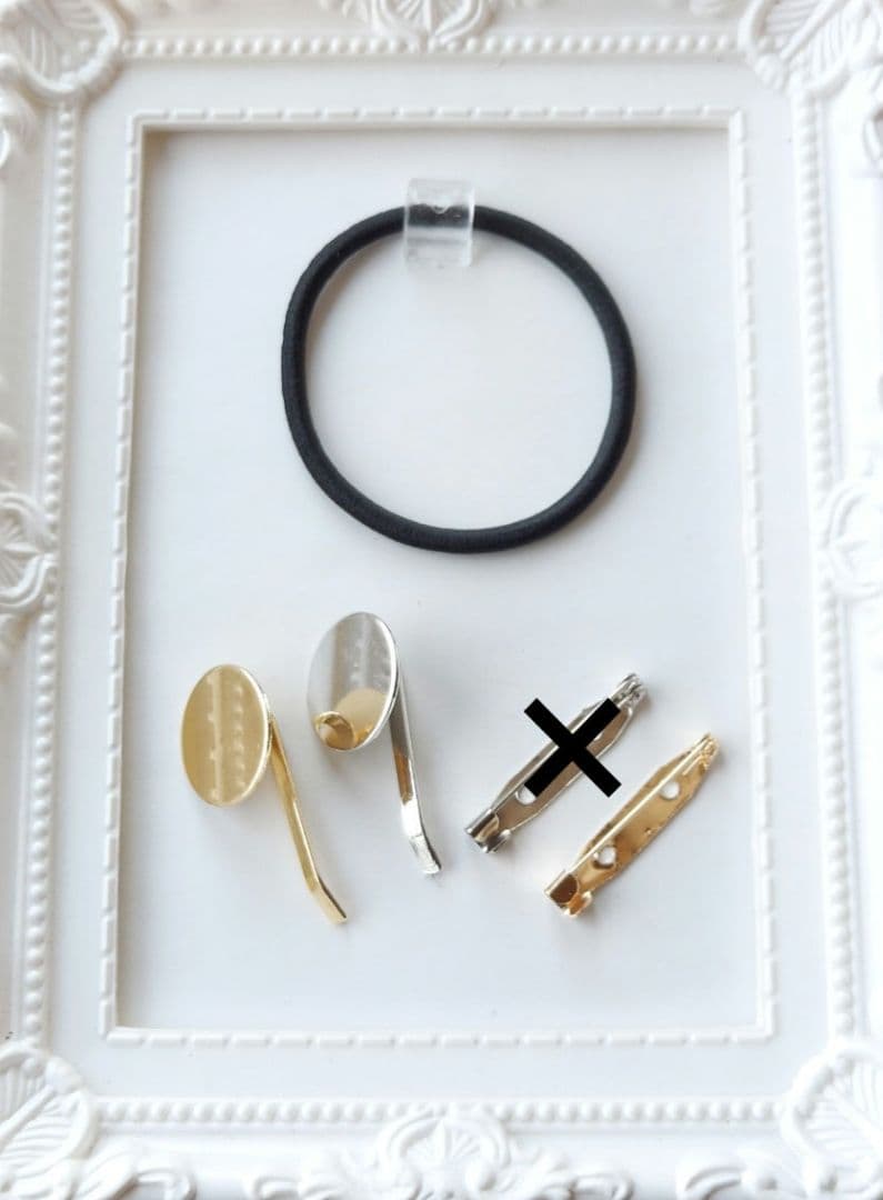 【1359】レジン　マトリカリア　ヘアゴム　ポニーフック　ブロ―チ　ハンドメイド