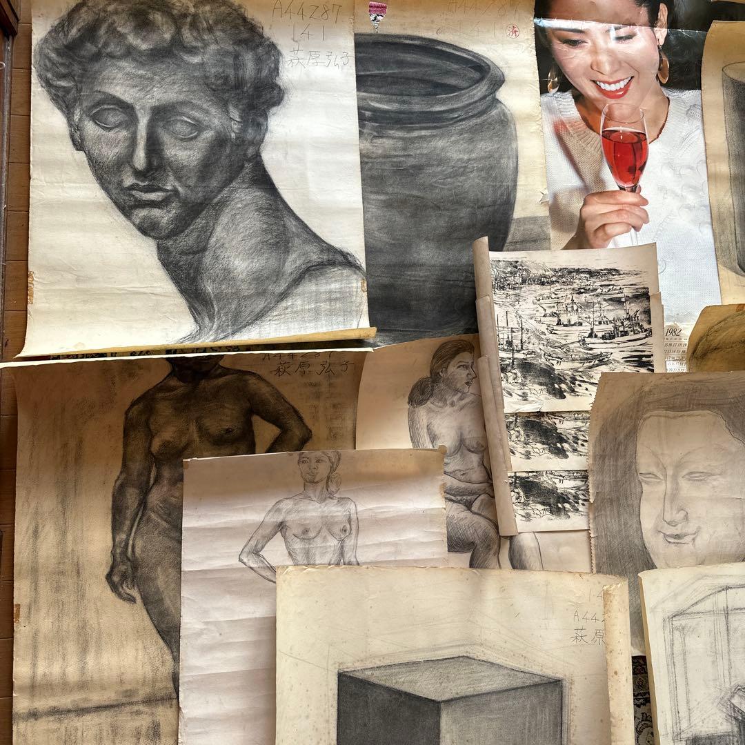 幻の女流画家、萩原弘子のデッサンとスケッチです。