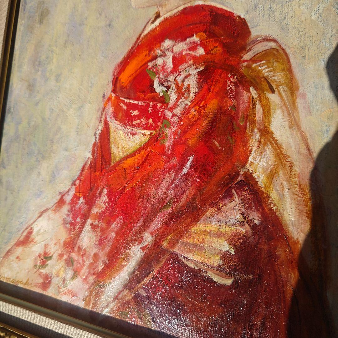 肉筆画　【少女】　直筆サインあり　写実画 舞妓I