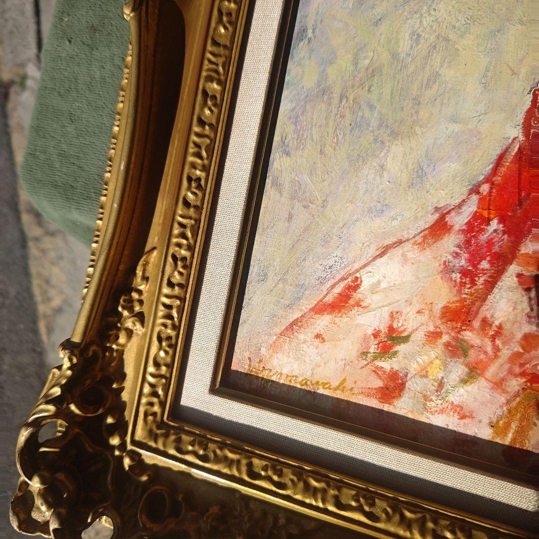 肉筆画　【少女】　直筆サインあり　写実画 舞妓I