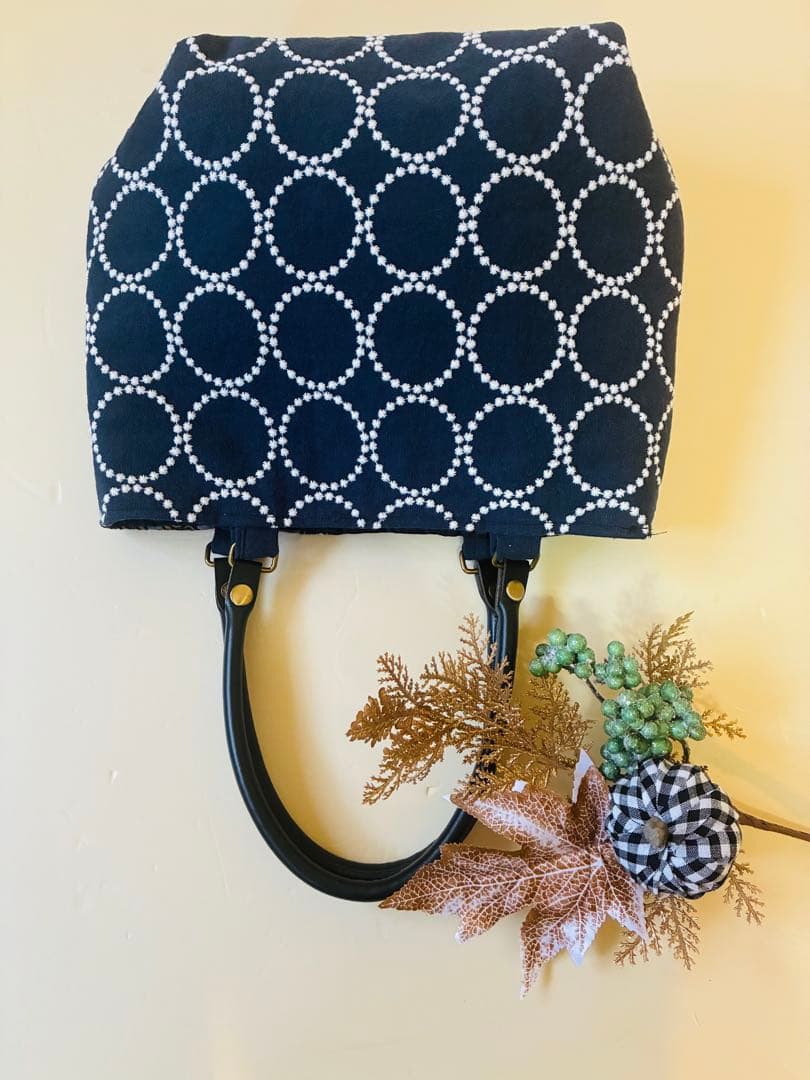 ミナペルホネン/アネモネ、Rosyドロップ型トートバッグ