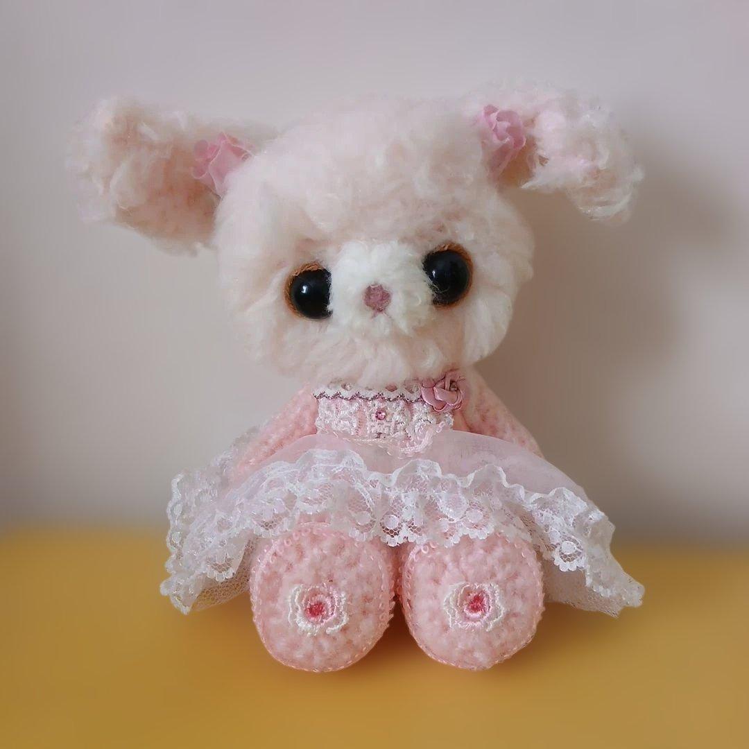 作家様　うさぎさん　ピンクのドレス　ぬいぐるみ