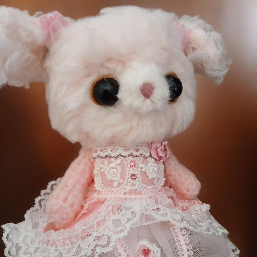 作家様　うさぎさん　ピンクのドレス　ぬいぐるみ